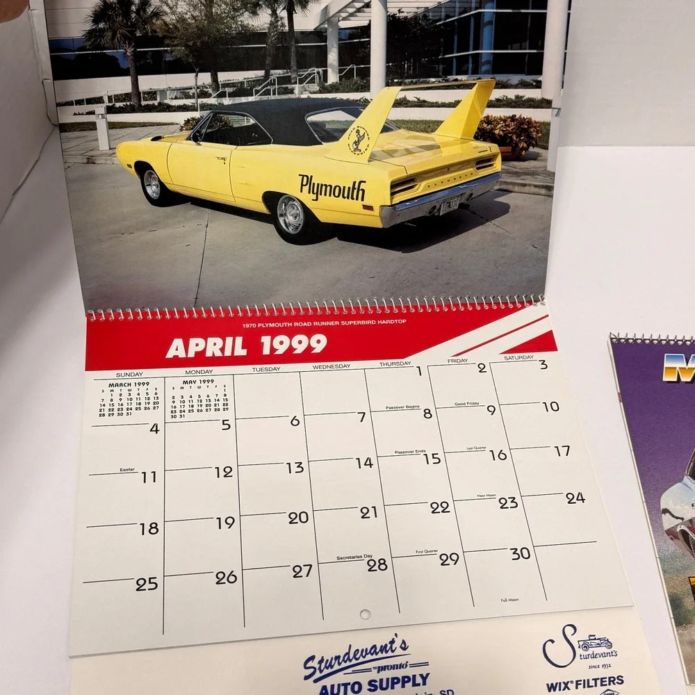 Vintage 1998 1999 Muscle Car Calendars Great American Cars Memorable Muscle Set